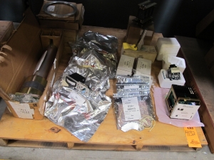 LOT TO INCLUDE: (1) SNUBBER, MECHANICAL TYPE, 12" STROKE, 14400# DESIGN/UPSET 144# BREAKAWAY RATING, -30 TO 300 DEG F TEMPERATURE RANGE, 3 TO 33 HZ LOADING CYCLE. MODEL PSA-10L ACCELERATION SENSITIVE SHOCK ARRESTOR, SELF-ALIGNING BALL JOINTS. ELECTROPLATED ZINC AND DIFFUSED, (5) HEATERS, 1-3/4" SIZE, 115 VOLT, 250 WATT, RADIAL KIND. 1-3/4" WD RADIAL SHAPE FOR MODEL 85 EXPLOSIVE DETECTOR, (7) ASSEMBLIES, PANEL TYPE, VIBRATION MONITOR KIND. FRONT FOR MODEL RVXY VIBRATION MONITOR, CONTROL PANEL INSTRUMENTS, (2) AGASTAT TIMING RELAY TYCO PART # 1-1423168-6. LOADING & HANDLING FEE $15-4132